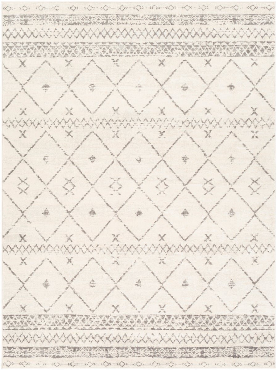 Etnhischer Berber Teppich - Weiß/Grau - 200x275cm - MYA