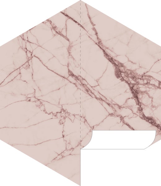 Sechseckige Fliese mit Marmoroptik