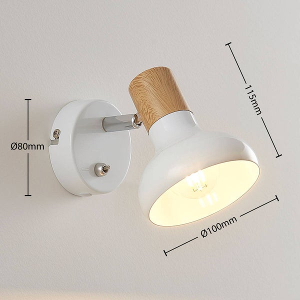 Lindby Strahler Fridolin (Modern) in Weiß aus Metall (1 flammig, E14) - Deckenlampe Deckenleuchte Lampe Spot Wohnzimmerleuchte