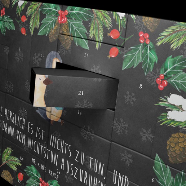 Mr. & Mrs. Panda Befüllbarer Adventskalender Pinguin Buch - Schwarz