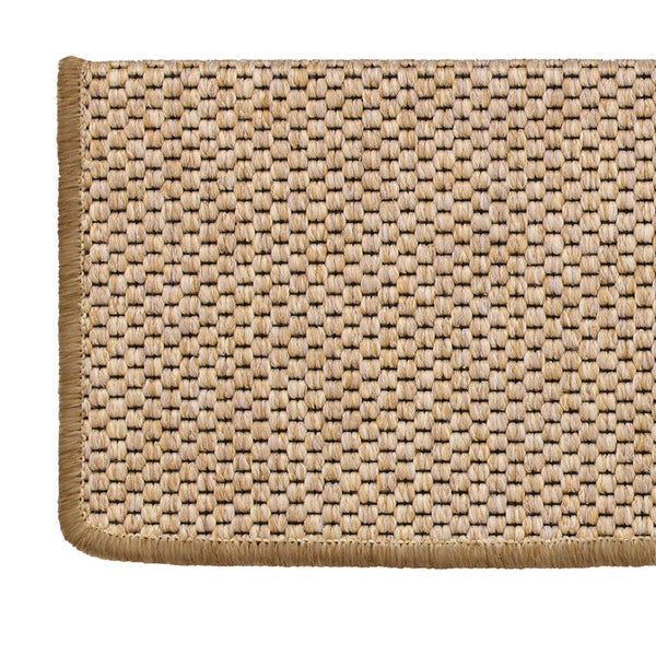 FLOORDIREKT Stufenmatte Kalkutta - Sisaloptik - Schlingenpol - Selbstklebend - Natur - Rechteckig - 23,5 x 65 cm