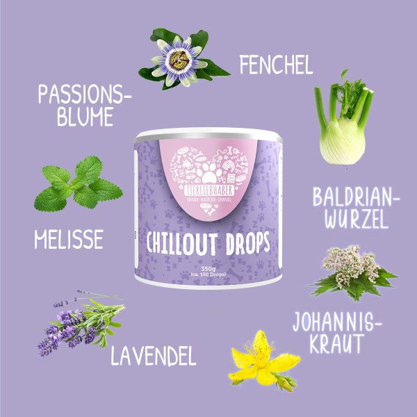 Chillout Drops - Funktionssnack und Nahrungsergänzung für Hunde - 350g