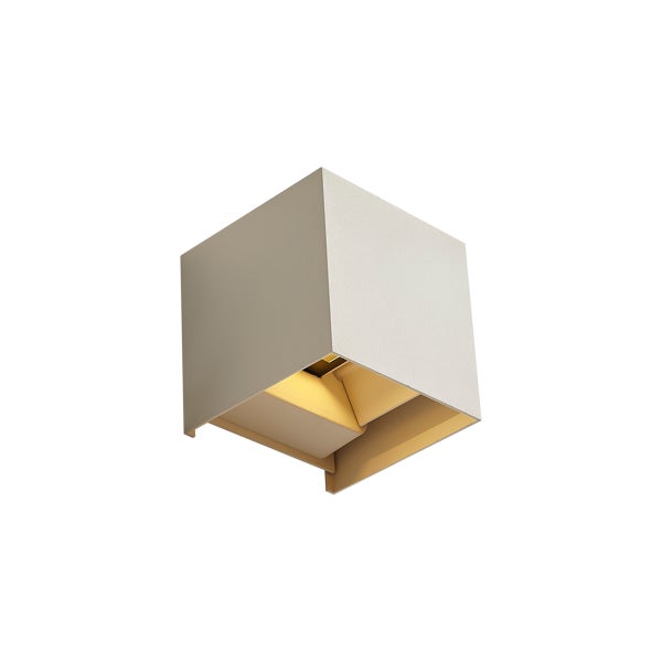 Moderne quadratische Wandleuchte in kubischem Design mit indirekter Lichtabstrahlung