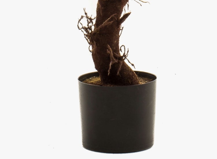 Künstliche Begonie mit weißen Blüten und grünen Blättern.