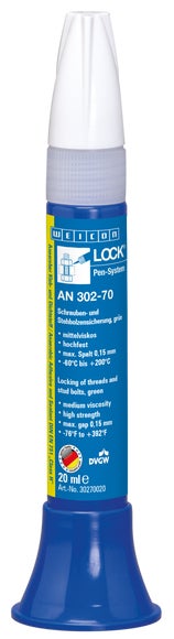 WEICONLOCK® AN 302-70 Schrauben- und Stehbolzensicherung | hochfest, mittelviskos, mit Trinkwasserzulassung | 20 ml | grün