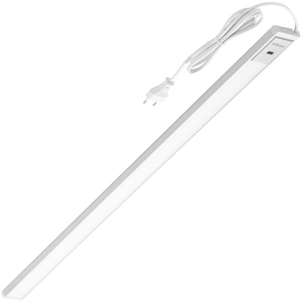 Riva LED Unterbauleuchte dimmbar mit Sensor 90cm neutralweiß 4000K silber Küchen Unterschranklampe Aluminium LED Lichtleiste