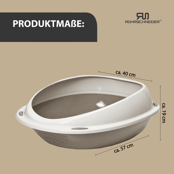 Rohrschneider Katzetoilette Shuttle grau + Spielkugel 2er-Set