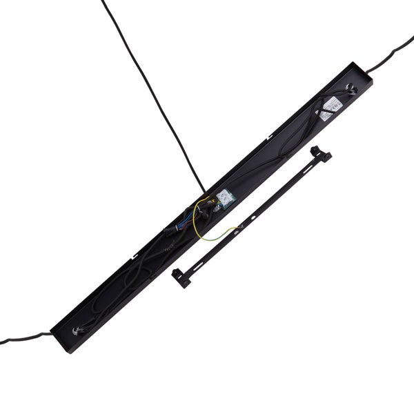 Lindby Pendelleuchte Tsomo (Skandinavisch) in Schwarz aus Textil (3 flammig, E27) - Deckenlampe Esstischlampe Hängelampe Hängeleuchte Wohnzimmerleuchte