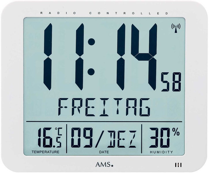 AMS Wanduhr 5886 | Funkuhren | Digitale Uhren