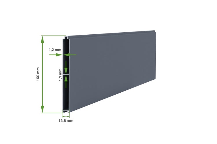 Doppelflügeltor aus Aluminium 4m SUNNY 400B140 Grau