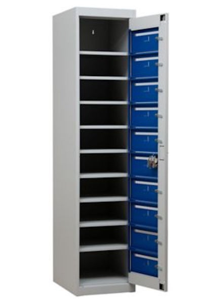 PROREGAL Postverteilerschrank Crane HxBxT 180 x 40 x 50 cm Grau-Blau