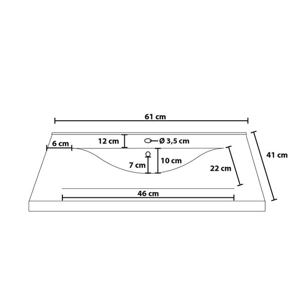 Home Deluxe - Badmöbel-Set - WANGEROOGE schwarz - Small - inkl. Waschbecken und komplettem Zubehör - Breite Waschbecken: ca. 60 cm I Badezimmermöbel Waschtisch Badmöbelset