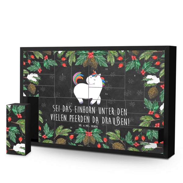 Mr. & Mrs. Panda Befüllbarer Adventskalender Einhorn Stolzieren - Schwarz