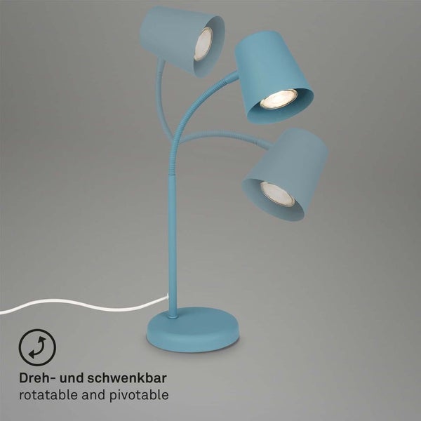 Tischleuchte, taubenblau, 1xGU10/max. 9W exkl.