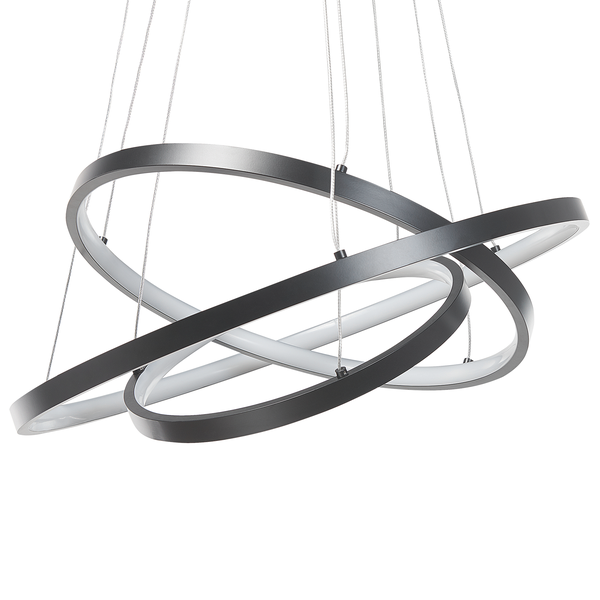 Hängeleuchte LED Aluminium schwarz matt 3 Ringe ATREK