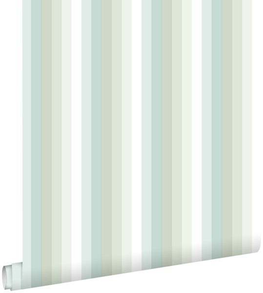 ESTAhome Tapete Regenbogenstreifen Mintgrün - 53 cm x 10.05 m - 138926