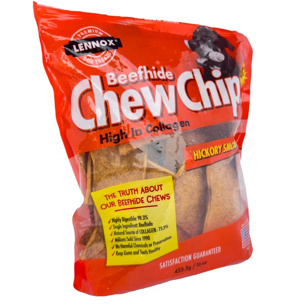 Lifebound - Hundesnack: Rinderhautchips für Hunde mit Hickory-Holz-Geschmack – 1 Packung (453,5 g)