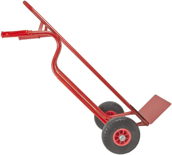 Sackkarre Trestles S04 Stahl | Treppensackkarre mit PU-Rädern & 250 kg Tragkraft | Rot | Profi-Transporthilfe Made in EU