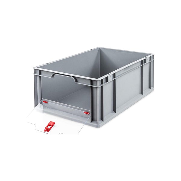 PROREGAL SuperSparSet 4x Eurobox NextGen Insight Cover HxBxT 22 x 40 x 60 44 Liter Hoch/Rot Eurobehälter Transportbox