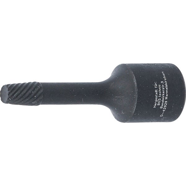 BGS Spiral-Profil-Steckschlüssel-Einsatz / Schraubenausdreher Antrieb Innenvierkant 10 mm (3/8) 6 mm - 5281-6