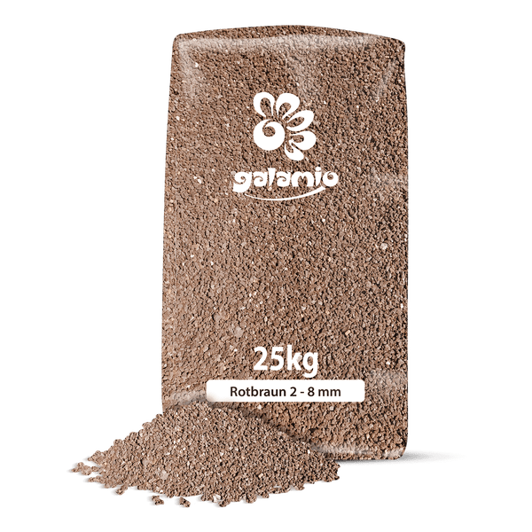 Galamio Lavamulch Rotbraun 2 - 8 mm 25kg x 12 Sack 300kg Palette