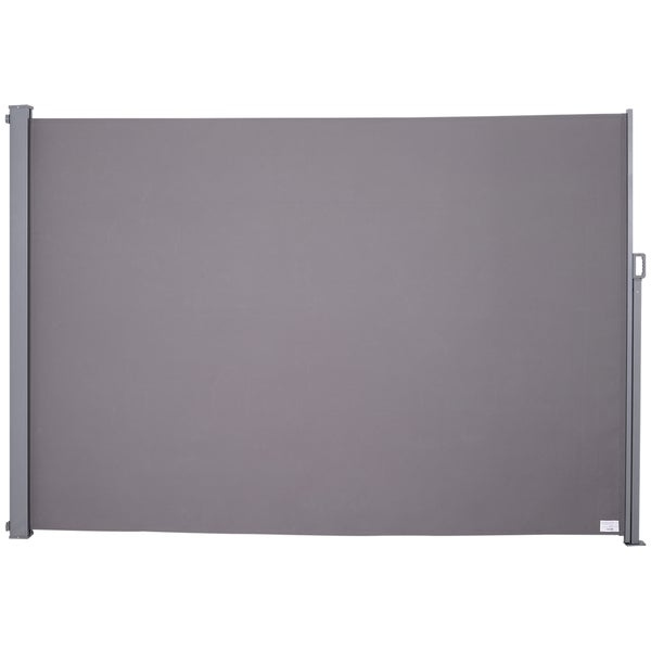 Outsunny Seitenmarkise, Sicht- und Sonnenschutz, Seitenrollo, 3 x 2m, Polyester, Grau