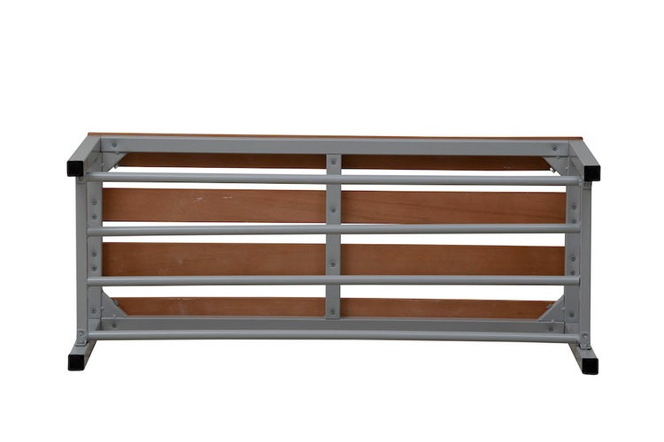 PROREGAL Sitzbank Seal Freistehend Grau/Buche Ohne Rückenlehne Mit Schuhrost HxBxT 40 x 100 x 40 cm Holz