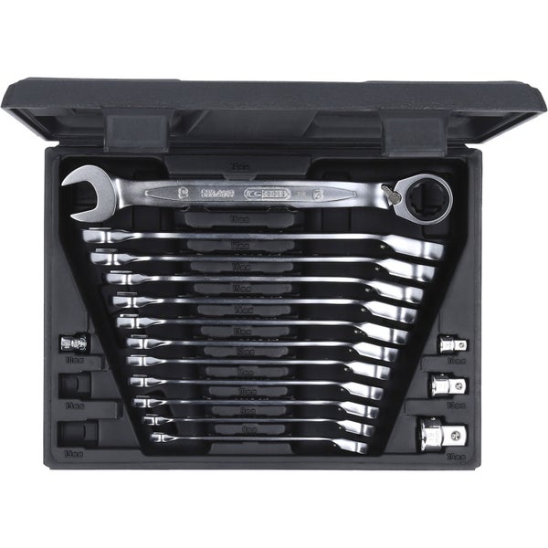KS TOOLS GEARplus Ratschenringmaulschlüssel-Satz umschaltbar 16tlg. - 503.4666
