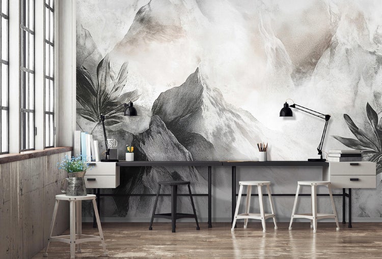 Fototapete Blumen Beton Vlies Tapete Wohnzimmer 150x105 cm