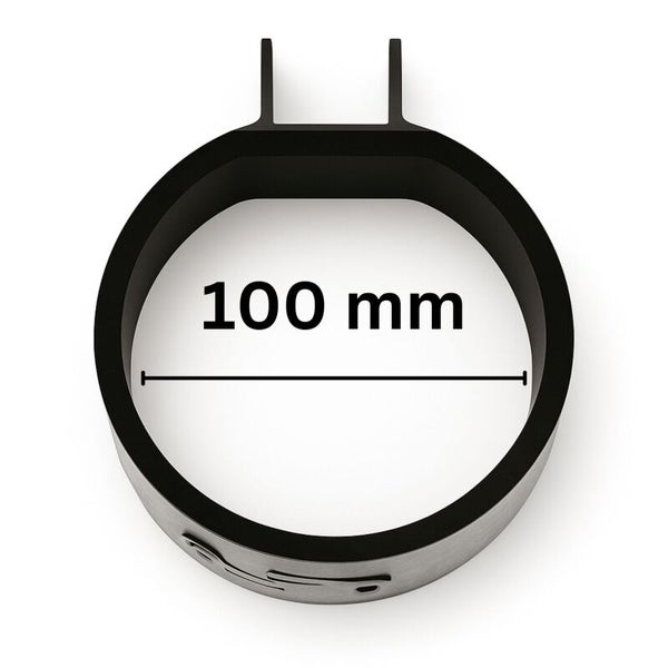 Wandhalterung für Rohre mit 100 Millimeter Durchmesser