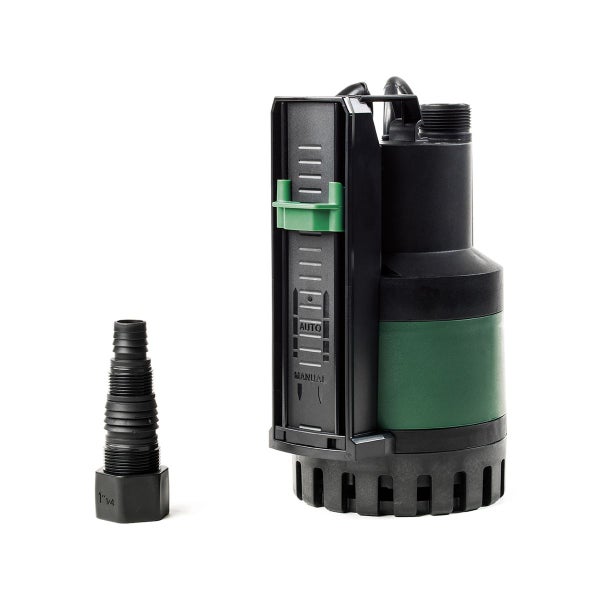 DAB Nova Up 300 M-AE mit Ablaufschlauch 7 Meter - Flachsauger-Tauchpumpe - 10.000 L/Std. - 380W - Förderhöhe 7,5 m - Korngröße 10 mm - Mit Sensor - Kit