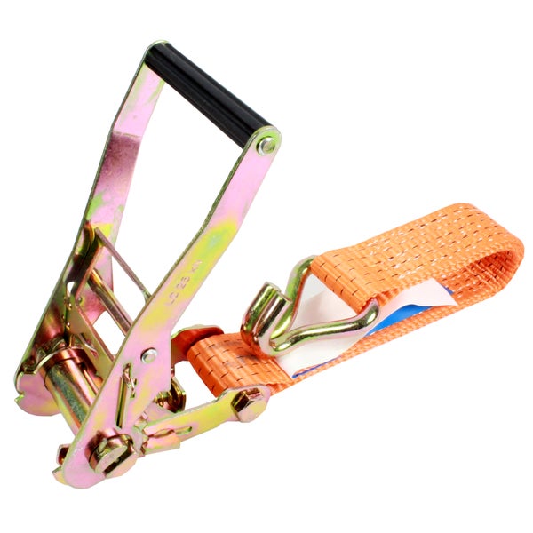 Spanngurt mit Metallratsche und Haken zur Ladungssicherung