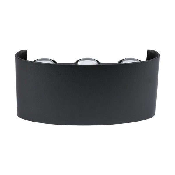 Schwarze Wandleuchte mit drei Lampen