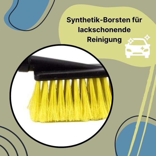 Synthetik-Borsten für eine lackschonende Reinigung von Fahrzeugen.