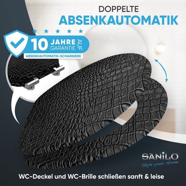 WC-Sitz mit Absenkautomatik Leder