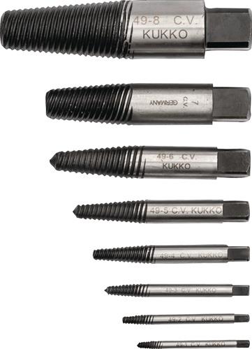 Kukko Schraubenausdrehersatz 8tlg. für Schrauben M3-M45 - 49-C