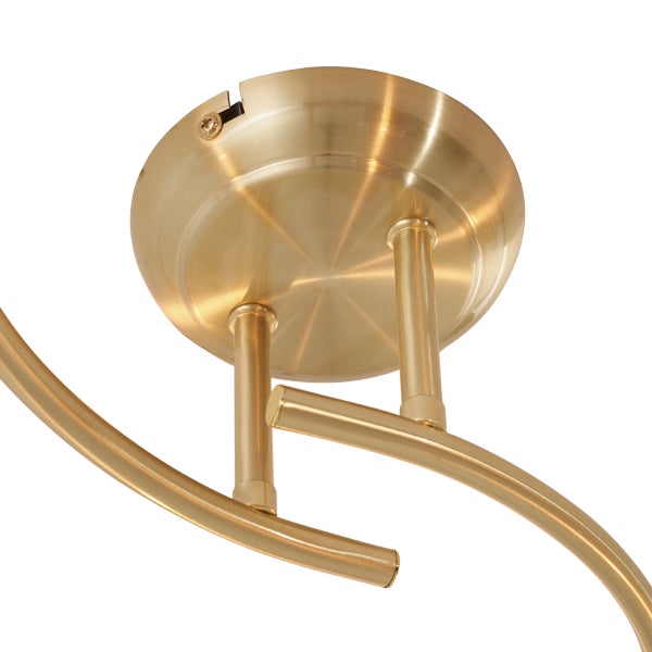 Detail einer Deckenleuchte aus Metall