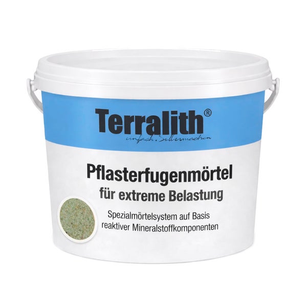 Terralith Pflasterfugenmörtel für extreme Belastung im Eimer für mineralisches Spezialmörtelsystem