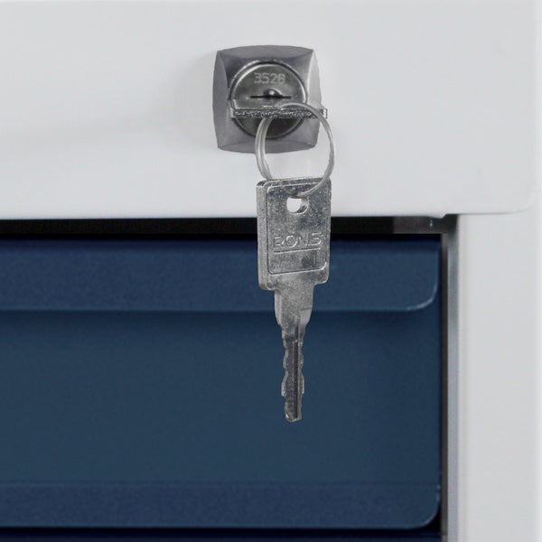 PROREGAL Mobile Werkbank Rhino mit Ablagefach 3 Schubladen HxBxT 83 x 130 x 60 cm Traglast 500 kg Lichtgrau Anthrazitgrau