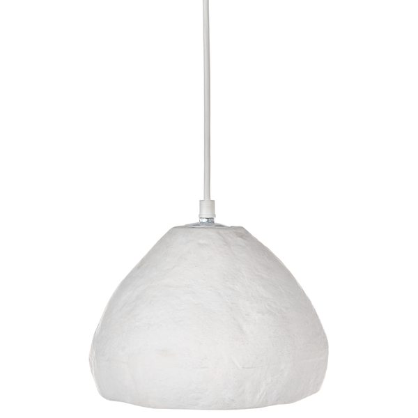 Hängeleuchte aus weißem Pappmaché OLIMAR