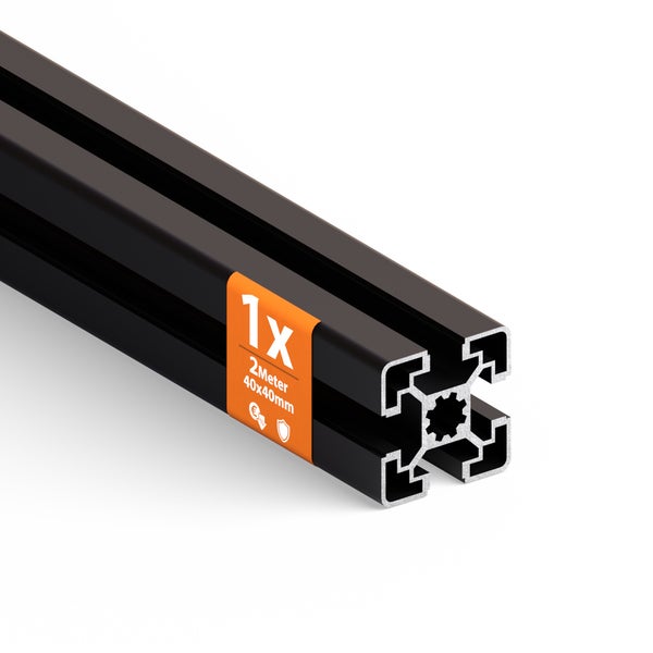 Aluminiumprofil, 2 Meter lang, 40x40 Millimeter