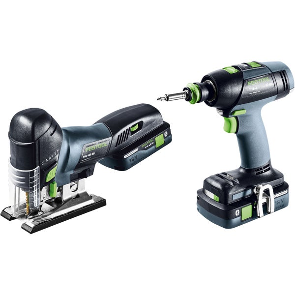 Festool Montageset Akku T 18+3/PSC 420 HPC I-Set / 2x 4,0 Ah Akku + Ladegerät + Zubehör im Systainer - 577630