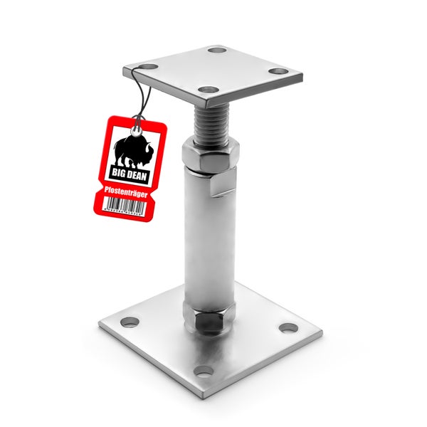 Verstellbarer Pfostenträger aus Metall mit Big Dean Logo