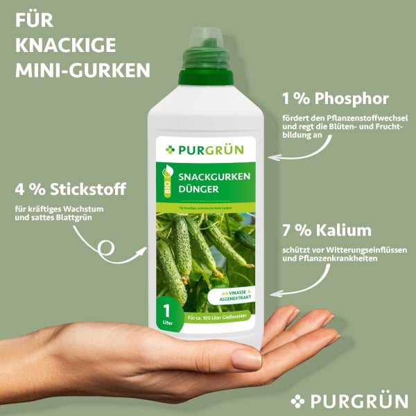 Purgrün Bio-Snackgurken-Dünger 1 Liter