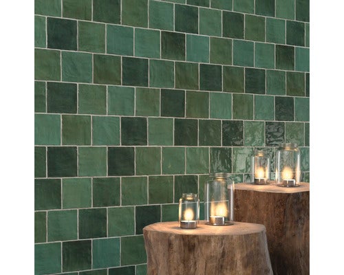 Wandfliese Riad green 10x10 cm