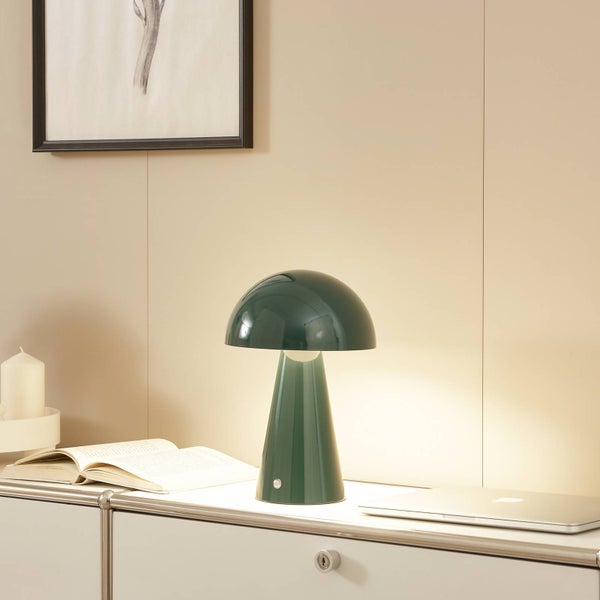 Lindby LED Tischlampe Nevijo ( Touchdimmer)mit USB Anschluss dimmbar (Modern) in Grün aus Metall (1 flammig, ) - Tischleuchte Schreibtischlampe Nachttischlampe Touch Lampe Wohnzimmerleuchte