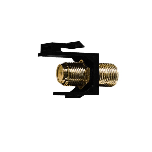 ProfiPatch Keystone F-Verbinder TV SAT Antenne F-Buchse schwarz Trägerrahmen Keystone-Panel