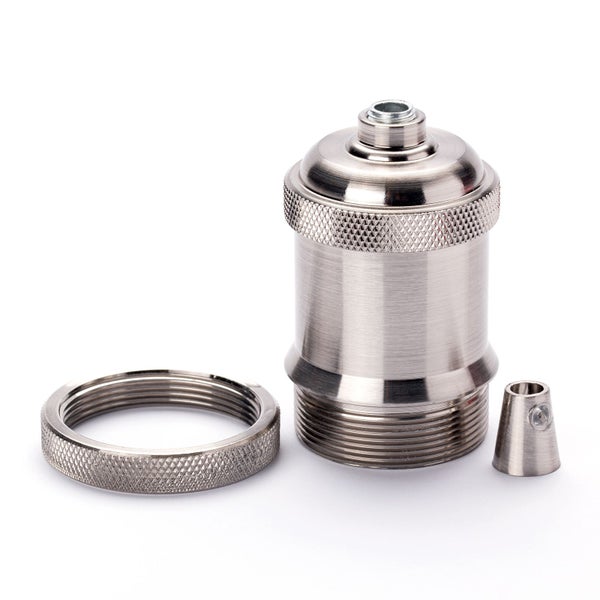 Dekorative Lampenfassung E27, Industrial-Style, E27 Silber