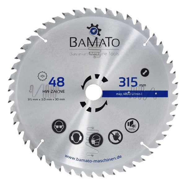 Bamato Kreissägeblatt mit 315 Millimeter Durchmesser