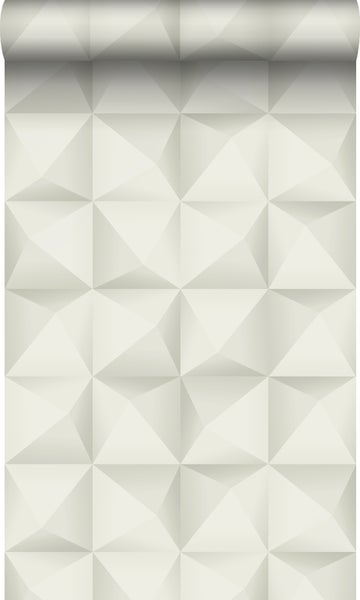 Origin Wallcoverings Öko-Strukturtapete 3D Muster Hellgrau - 50 x 900 cm - 347958